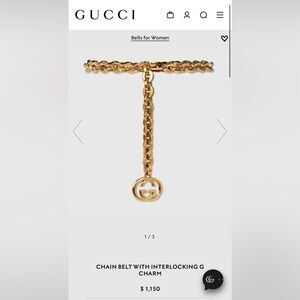 Gucci Gold Chain Belt